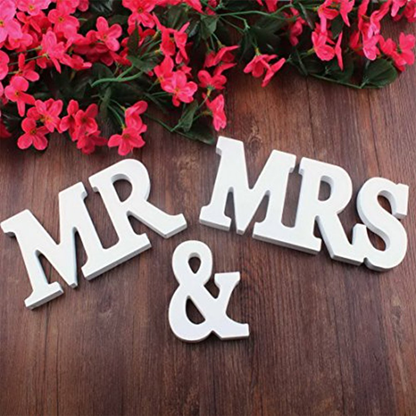 3" Height Wooden Letters Alphabet Word Free Standing Wedding Home Decor-White Letter E 