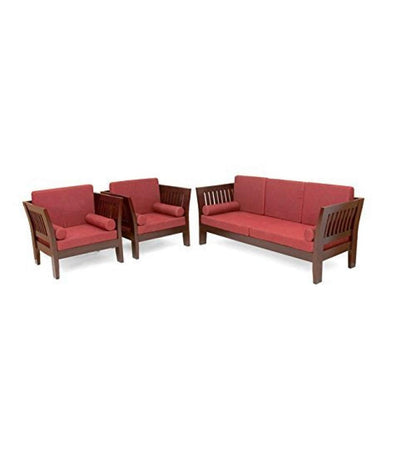 Mocko Sheesham Wood 3+1+1 Seater Sofa Set with Cushions for Living Room Aprodz