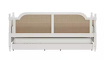 Kozlow Twin Size Mango Wood Cane Daybed (Solid Wood - White) 
