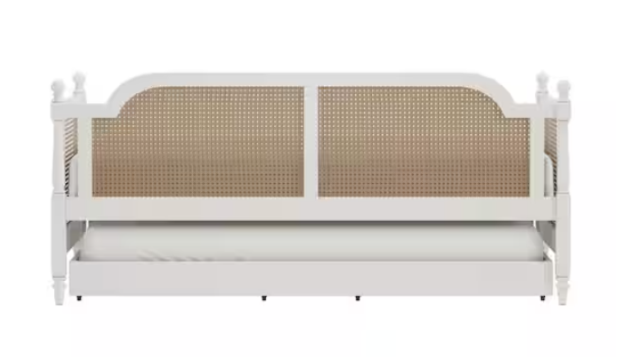 Translation missing: en.Kozlow Twin Size Mango Wood Cane Daybed (Solid Wood - White) 