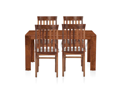 Sheesham Wood Salvador 4 Seater Dining Table Set for Home and Living Rooms| Dining Furniture