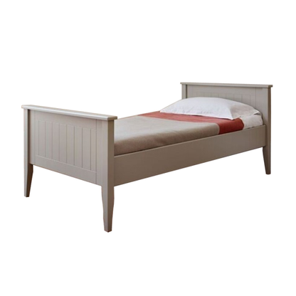 Solid Wood Without Storage Single Size Celyn Bed for Bedroom Stylish | Grey Finish