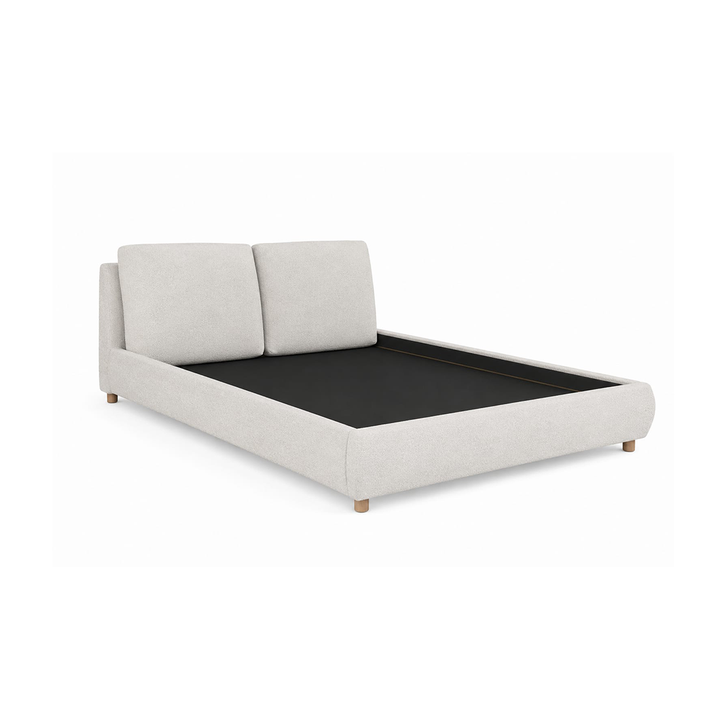 Translation missing: en.Upholstered Platform Bed with Two Removable Pillow Headboard 