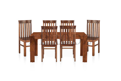 Sheesham Wood Salvador 6 Seater Dining Table Set for Home | Dining Furniture