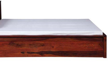 Sheesham Wood Ross Bed with 2 Drawers for Bedroom | Brown Finish