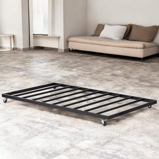 Metal Trundle Bed Frame Black