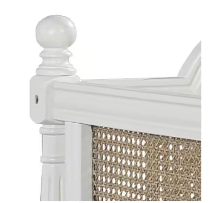 Translation missing: en.Kozlow Twin Size Mango Wood Cane Daybed (Solid Wood - White) 