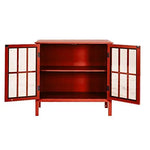 Soild Wood Vicuna Two Door Sideboard Storage Cabinet for Living Room 