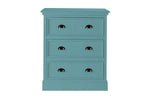 Mango Wood Marceio Chest of 3 Drawers Storage Cabinet for Living Room | Wooden Sideboard | White Finish 