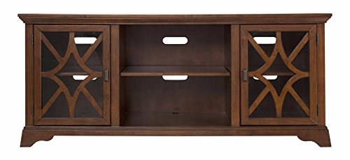 APRODZ Flower Inspired TV Unit with Drawers & Shelf Storage Entertainment Unit Center Console TV Table for Living Room Furniture (Natural Teak Finish)