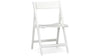 Solid Wood White Folding Dining Chairs for Living Room | Set of 1 Wooden Chair