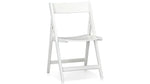 Solid Wood White Folding Dining Chairs for Living Room | Set of 1 Wooden Chair 