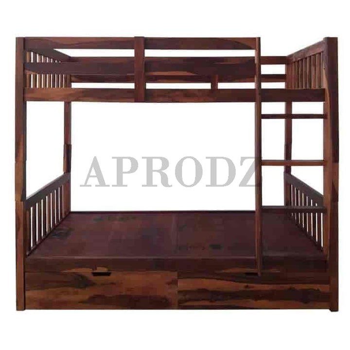 Translation missing: en.Sheesham Wood Moyer Bunk Bed for Bedroom | Brown Finish 