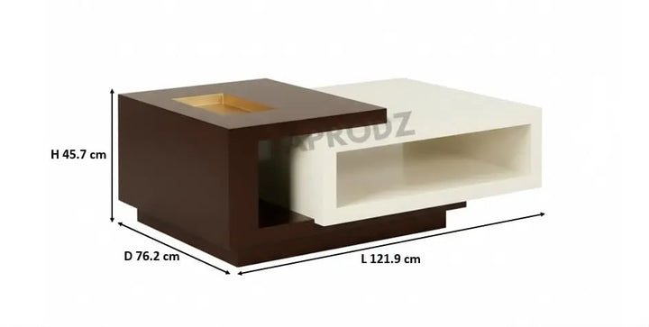 Translation missing: en.Solid Wood Center Table – Stylish Coffee Table for Living Room &amp; Lounge, Durable Wooden Furniture, Pre-Assembled 
