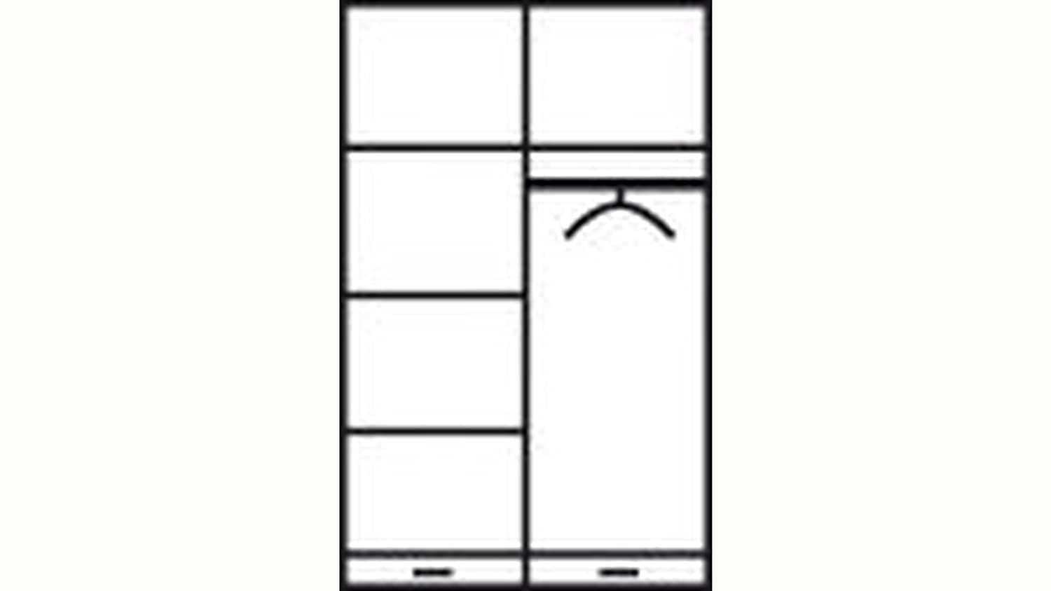 APRODZ Mango Wood Multipurpose Storage 2-Door Porto Wardrobe Almirah for Bedroom | Cream