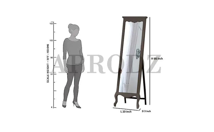 Translation missing: en.Mango Wood Home Decorative Thalo Standing Long Mirror for Living Room, Bedroom, Hotels 