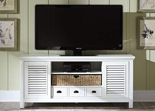 Celtic Countryside Style Solid Mango Wood with Two Shelves & Three Drawers TV Unit