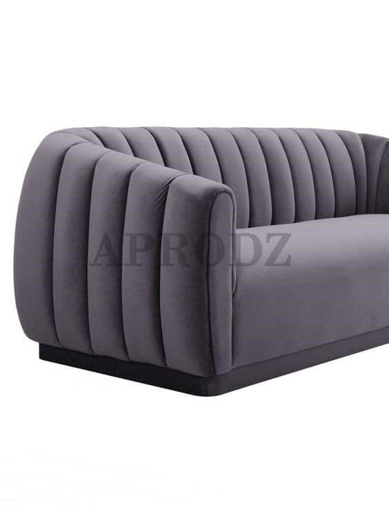 Serene Modern Channel Sofa 3-Seater Couch for Living Room