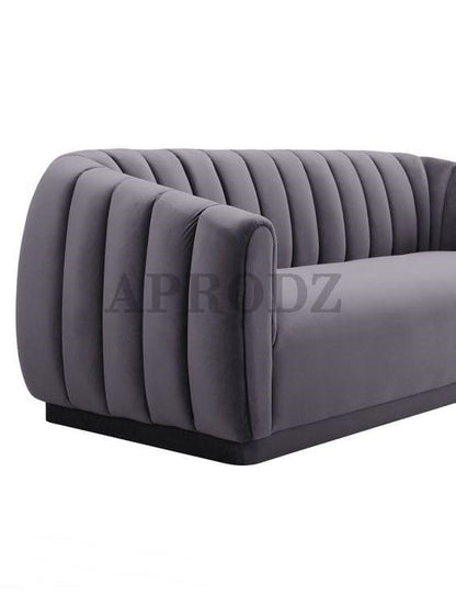 Serene Modern Channel Sofa 3-Seater Couch for Living Room