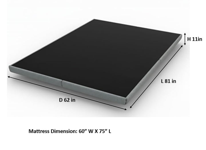 Translation missing: en.Cowen Floating Bed Frame with LED Lights Metal Slats Underbed Storage Space No Box Spring 