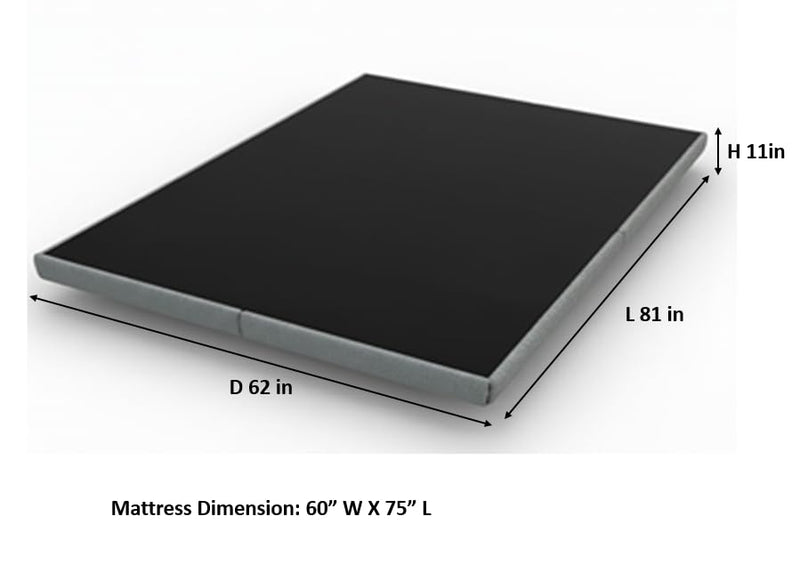 Cowen Floating Bed Frame with LED Lights Metal Slats Underbed Storage Space No Box Spring 