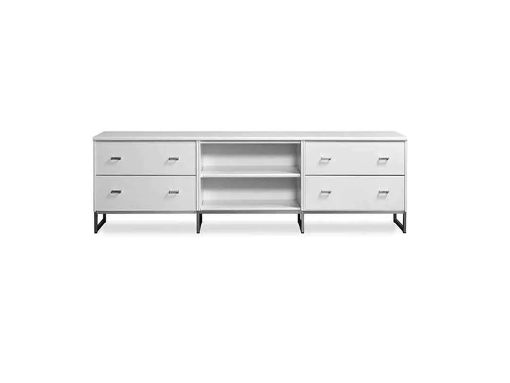 Translation missing: en.APRODZ Mango Wood Halych Sideboard Storage Cabinet for Living Room | Wooden Cabinet for Kitchen | White Finish