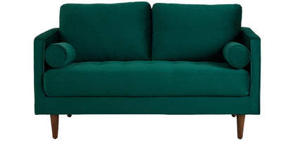 MidCen Wooden 3 Seater Sofa Set with High-Density Comfortable Foam for Home & Living Room (Upholstered- Dark Green Velvet Fabric) 