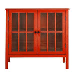 Soild Wood Vicuna Two Door Sideboard Storage Cabinet for Living Room 