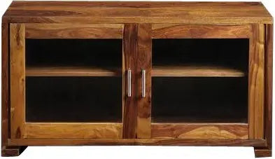 Translation missing: en.APRODZ Mango Wood Belgrade TV Stand Cabinet for Home | TV Unit for Living Room | Brown Finish