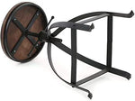 Vintage Bar Stool Swivel Coffee Kitchen Dining Chair Counter Height Adjustable 19.69”-25.59” Industrial Style 