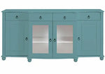 Aprodz Soild Wood Teresina Sideboard Storage Cabinet with Drawer for Living Room | Opera Evening Finish