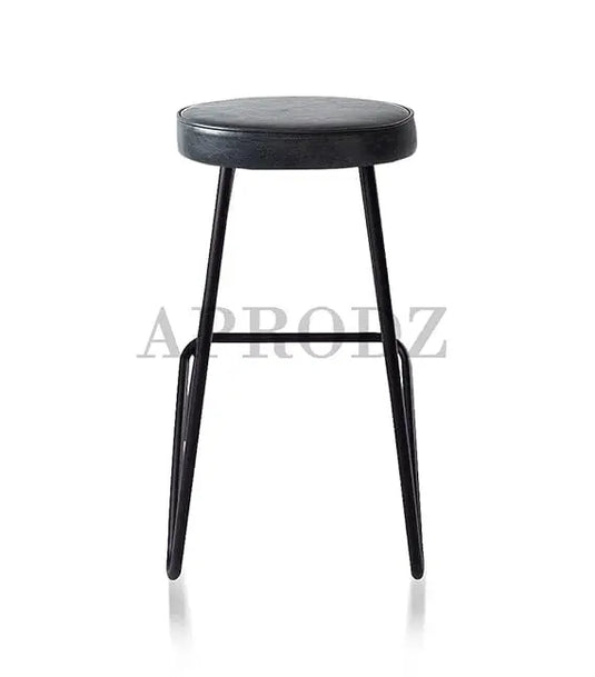 Translation missing: en.Bar Stool for Home bar, Counter Stool Chair Modern, Shop Industrial Stool with footrest, Black Metal and Wood, Set of 2 