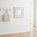 Mango Wood Azubu Wall Decorative Mirror Frame| Wooden Mirror | White Finish 