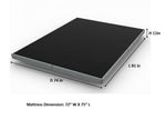 Cowen Floating Bed Frame with LED Lights Metal Slats Underbed Storage Space No Box Spring 