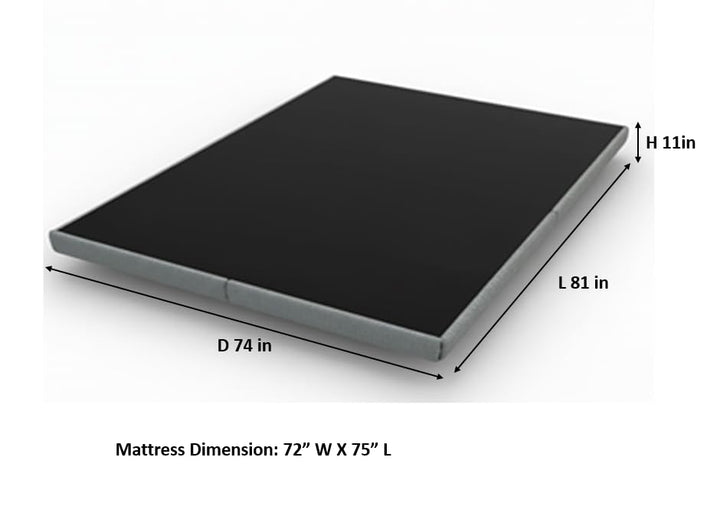 Translation missing: en.Cowen Floating Bed Frame with LED Lights Metal Slats Underbed Storage Space No Box Spring 