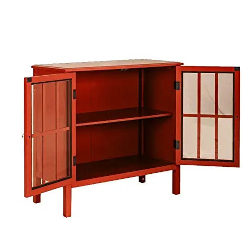 Soild Wood Vicuna Two Door Sideboard Storage Cabinet for Living Room 