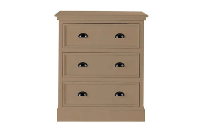 Mango Wood Marceio Chest of 3 Drawers Storage Cabinet for Living Room | Wooden Sideboard | White Finish 