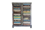 APRODZ Sheesham Wood Wine Storage Cross Stylish Bar Cabinet for Living Room 