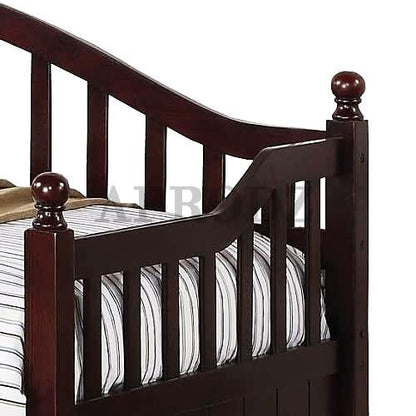 Drummo Sheesham Wood Daybed with Trundle Bed