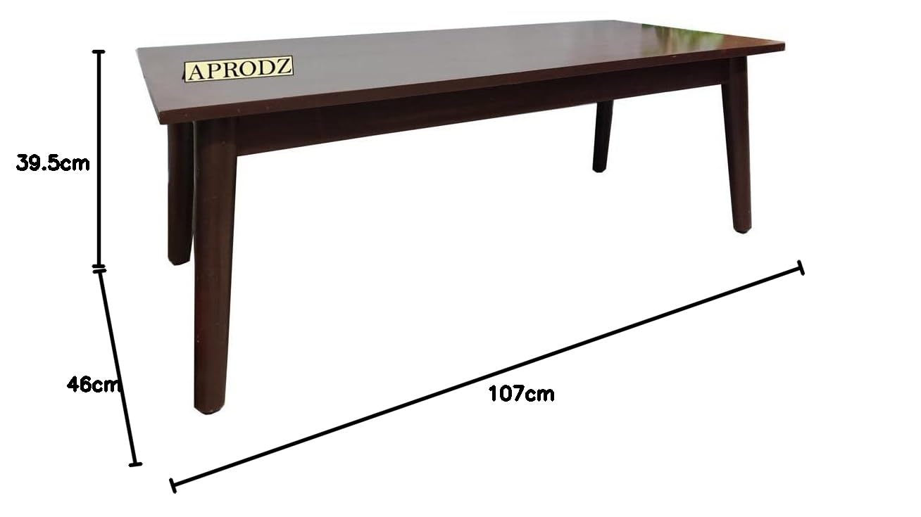 APRODZ Barba Mango Wood Bench for Living Room | Dining Room Bench |Study Home Bench | Wooden Brown Finish