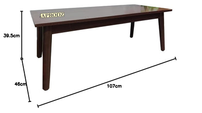 Barba Mango Wood Bench for Living Room | Dining Room Bench |Study Home Bench | Wooden Brown Finish