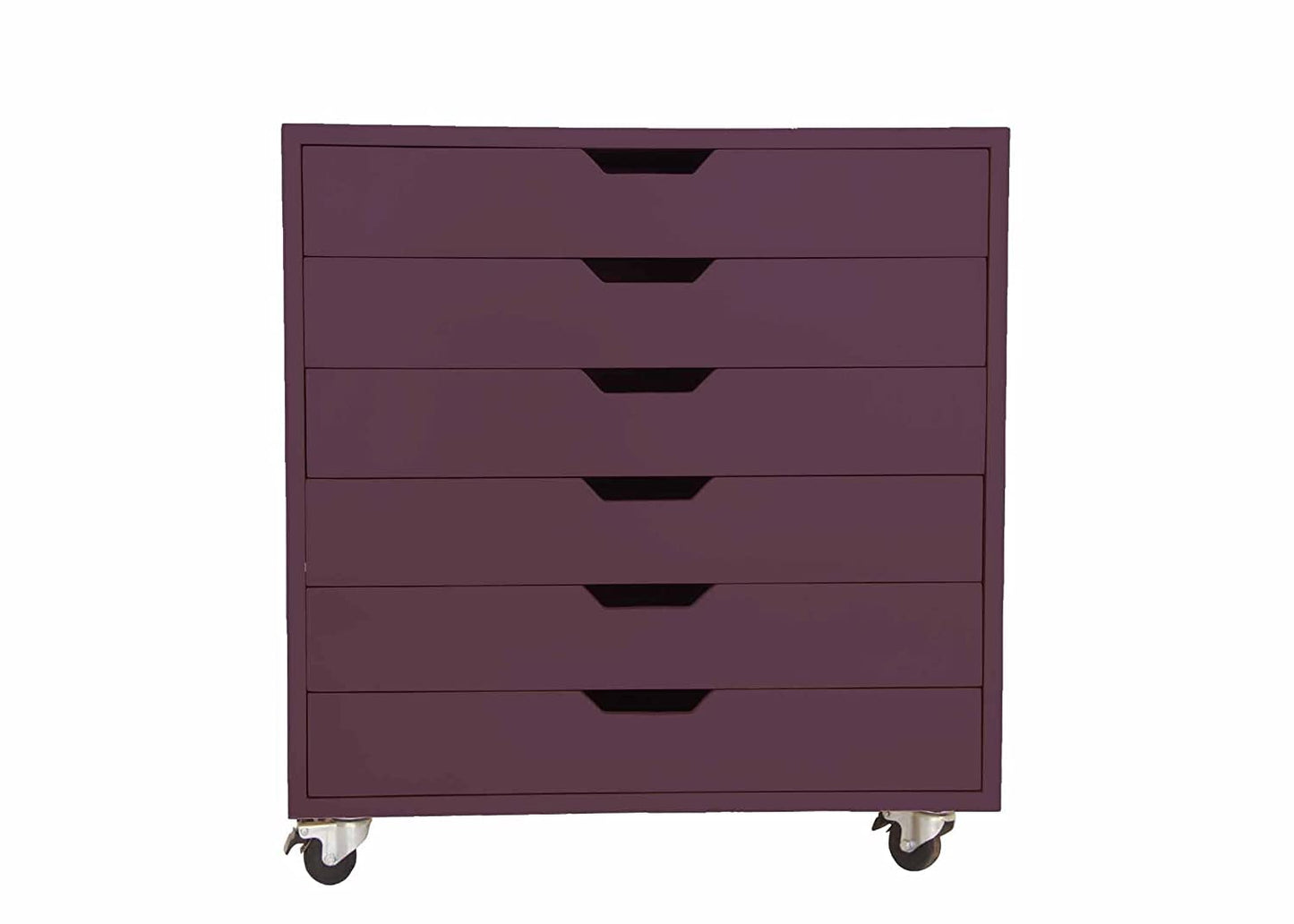 APRODZ Mango Wood Sideboard Storage Dresser Cabinet Bhesar Chest of 6 Drawer On Castors for Living Room | Velvet Queen