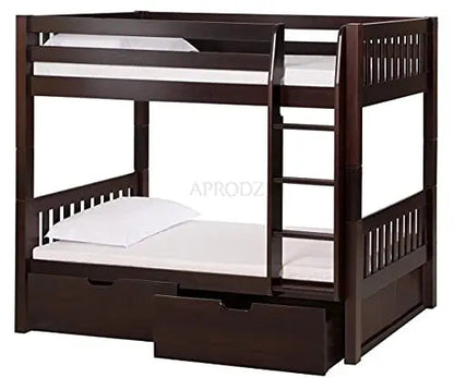 Sheesham Wood Moyer Bunk Bed for Bedroom | Brown | Rose Wood Finish 