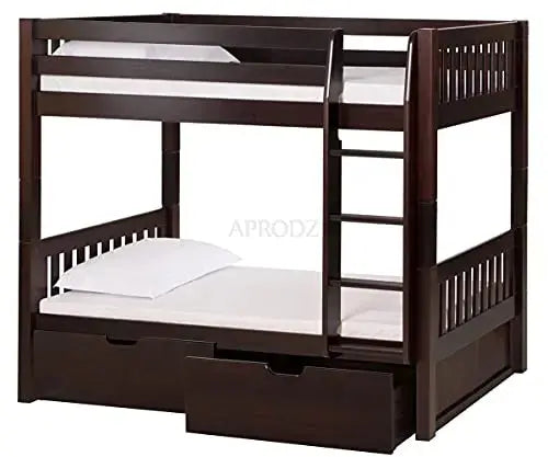 Translation missing: en.Sheesham Wood Moyer Bunk Bed for Bedroom | Brown | Rose Wood Finish 