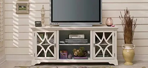 Mango Wood Sulla LED TV Stand Entertainment Unit Storage TV Cabinet for Living Room (Walnut Finish) 