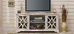 Mango Wood Belgrade TV Stand Cabinet – White Finish TV Unit for Living Room 
