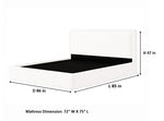 Boucle Bed Frame With Storage, Upholstered Headboard, Metal Bed Frame With Headboard, Hydraulic Storage System, No Box Spring Required, Beige 