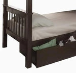 Mango Wood Highst Bunk Bed with Storage for Bedroom | Brown Finish 
