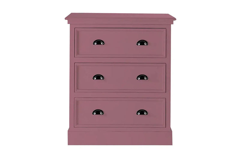 Mango Wood Marceio Chest of 3 Drawers Storage Cabinet for Living Room | Wooden Sideboard | White Finish 