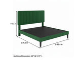 Upholstered Platform Bed with Adjustable Headboard, Leg Wood Black + Black Fabric 